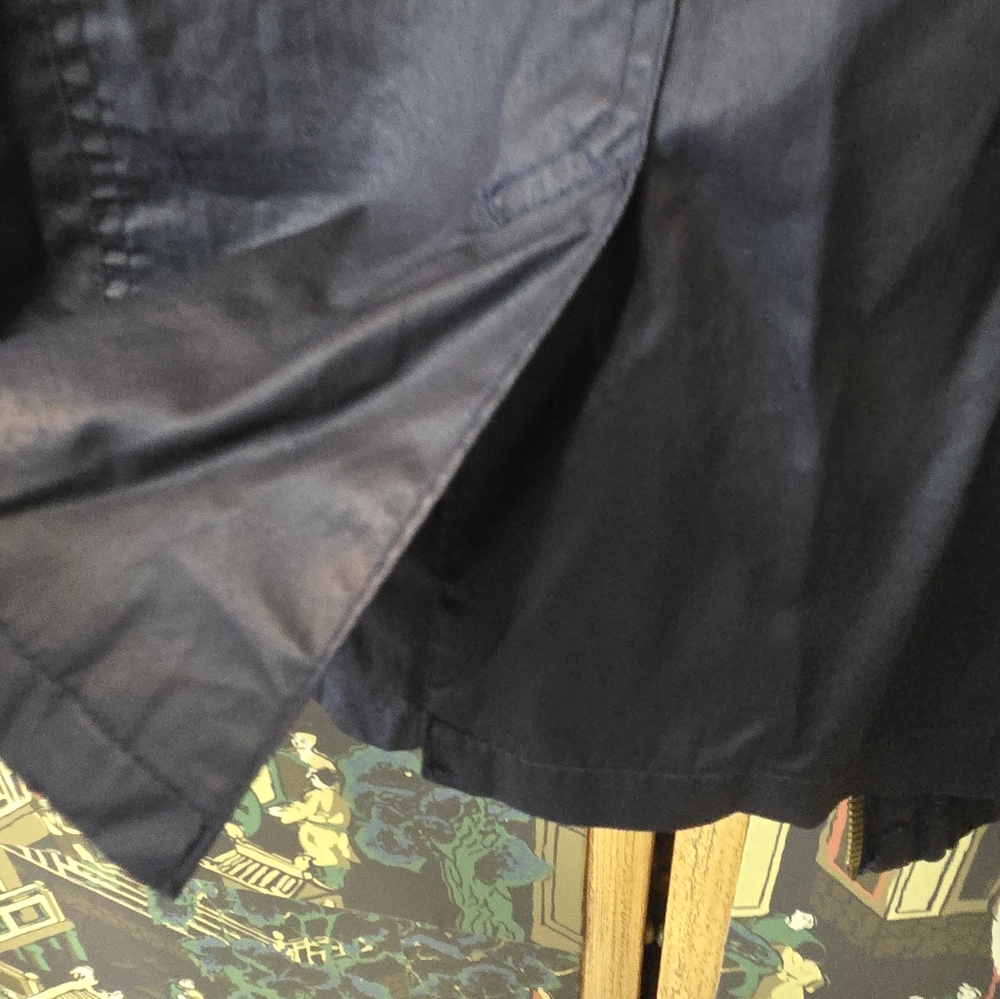 Merona Jacket Size Large Navy Blue Button Up With Zipper Closure - Picture 12 of 12